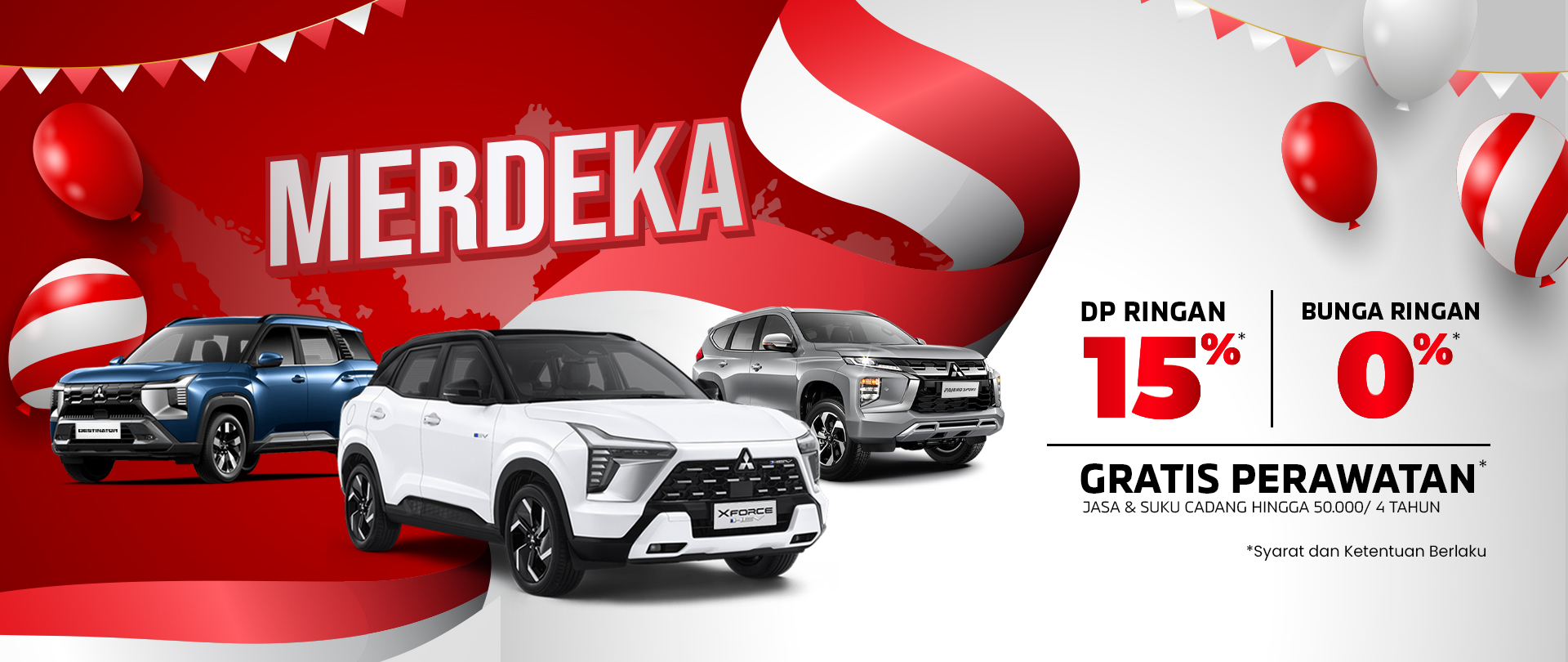 MERDEKA! Temukan Harga & Promo Terbaru Mitsubishi dari Sardana untuk bulan Agustus 2026